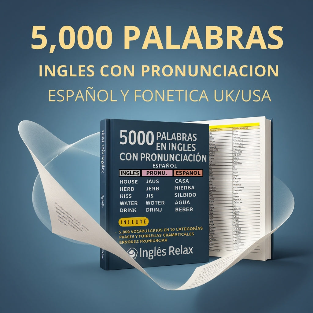 Ingles Relax- 5,000 Palabras en ingles con pronunciación español y Fonética UK/USA