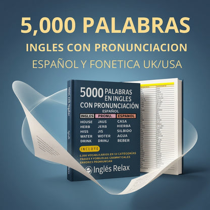 Ingles Relax- 5,000 Palabras en ingles con pronunciación español y Fonética UK/USA