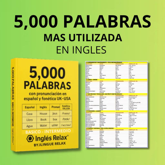 Ingles Relax- 5,000 Palabras en ingles con pronunciación español y Fonética UK/USA